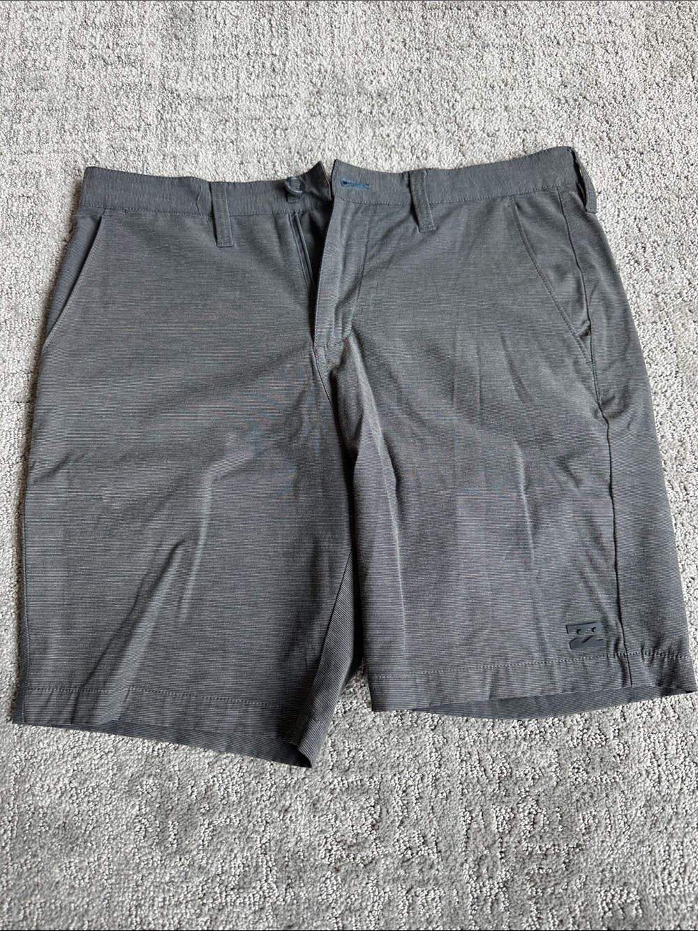 Billabong Men's Charcoal Gray Casual Flat Front Shorts